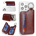 Cavor Magnetic Wallet for iPhone, Compatible with MagSafe Wallet, Brown
