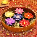 CAVY LED Lotus Floating Diya Candles for