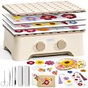 Caydo Electric Flower Press Kit, Fast Drying Flower Drying Machine, Air-Dried and Color Preserving for Arts and Crafts Lover, Preservation Kits for Bookmark Frame