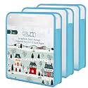 Caydo Scrapbook Paper Storage, 3 Pack Blue Expanding Paper Folio