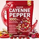 Cayenne Pepper Softgels, 20-in-1 Cayenne Pepper Capsaicin Supplements with D3 K2 E, CoQ10, Omega 3, Turmeric, Beet Root, Berberine, Supports Circulation & Metabolism, 240 Softgels 80-Day Supply