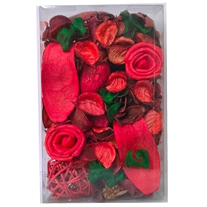 elite  flamenco rose potpourri  scented dried flowers amp leaves  rattan balls  home amp office decorations  multicolor  200gms