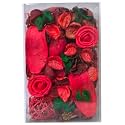Elite | Flamenco Rose Potpourri | Scented Dried Flowers & Leaves | Rattan Balls | Home & Office Decorations | Multicolor | 200gms