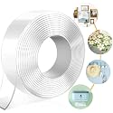 Cazoo Double Sided Tape Heavy Duty Self Adhesive Tape Two Side Sticky Pads Strong Wall Adhesive Strips No Marks Reusable Removable Clear Tape for Picture Hanging Carpet Glue