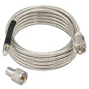 CB Coax Cable 10FT, RG8X FME Female to UHF PL-259 Male with FME Male to PL-259 Adapter, Low Loss RF Coaxial Cable for Antenna, CB Radio, Ham Radio, Marine, Mobile, and GPS Systems