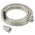 CB Coax Cable 15FT, RG8X FME Female to UHF PL-259 Male with FME Male to PL-259 Adapter, Low Loss RF Coaxial Cable for Antenna, CB Radio, Ham Radio, Marine, Mobile, and GPS Systems