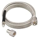 CB Coax Cable 6FT, RG8X FME Female to UHF PL-259 Male with FME Male to PL-259 Adapter, Low Loss RF Coaxial Cable for Antenna, CB Radio, Ham Radio, Marine, Mobile, and GPS Systems