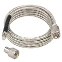 CB Coax Cable 8FT, RG8X FME Female to UHF PL-259 Male with FME Male to PL-259 Adapter, Low Loss RF Coaxial Cable for Antenna, CB Radio, Ham Radio, Marine, Mobile, and GPS Systems