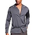 CB-COLEBROOK Men Luxury Satin Silk Dress Shirt
