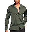 CB-COLEBROOK Men Luxury Satin Silk Dress Shirt