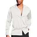 CB-COLEBROOK Men Luxury Satin Silk Dress Shirt