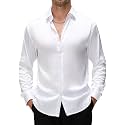 CB-COLEBROOK Mens Stylish Solid Silk Satin Casual