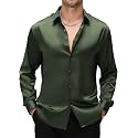 CB-COLEBROOK Mens Stylish Solid Silk Satin Casual
