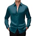 CB-COLEBROOK Mens Stylish Solid Silk Satin Casual