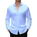 CB-COLEBROOK Mens Stylish Solid Silk Satin Casual
