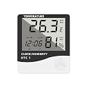 CBK HTC-1 Digital Hygrometer Thermometer Humidity Meter With 1Year Warranty, Clock LCD Display (HTC1)