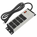 CCCEI 12 Gauge Heavy Duty Power Strip, 8 Ports, Grey, 15FT.