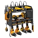 CCCEI Wall Mount Modular Tool Charging Organizer, Black, 2 Pack, 3 Tier.