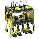 CCCEI Wall Mount Modular Tool Charging Organizer, Green, 2 Pack, 3 Tier.