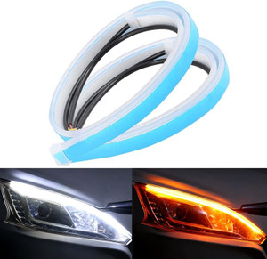 cce 60 cm flexible white drl light for all cars  bikes car fancy lights car fancy lights