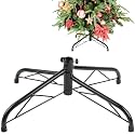 CCINEE Metal Christmas Tree Stand, Universal Folding Xmas Tree Stand 15.7 Inch Replacement Tree Stand Base for 3 Ft to 6 Ft Christmas Artificial Trees Fake Tree, Green
