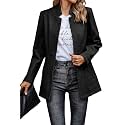 CCTOO Women's Coat Casual Open Front Blazer Long Sleeve Stand Collar Solid Trench Business Work Office Jacket Outwear