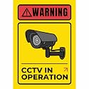 CCTV in Operation Sign Sticker Board 29 x 20 CM | Peel &amp; Stick Warning Sign with 4 Pre-Made Holes | Easy Wall Fixing for Home, Office, Shop &amp; Warehouse | Pack of 1 (CCTV Monitoring, A4 - Medium - 1 Piece)