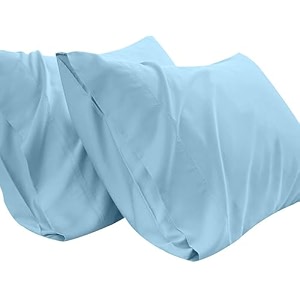 pillow covers set of 2 100 cotton 750tc sky blue customization