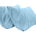 Pillow Covers Set of 2 100% Cotton 750TC Pillowcase Sky Blue Standard