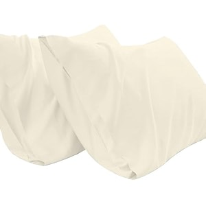 egyptian cotton 750 thread count softest long staple hotel quality pillow covers set of 2 ivory king size- 20 x 36 inches7500