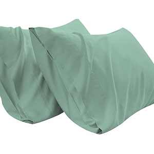pillow covers set of 2 100 cotton 750 tc pillowcases sage queen