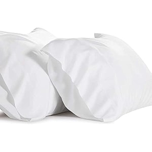 pillow covers set of 2 100 cotton 750 tc pillowcase white 16 x 25