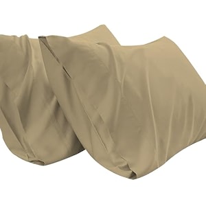 pillow covers set of 2 100 cotton 750 tc pillowcases taupe queen