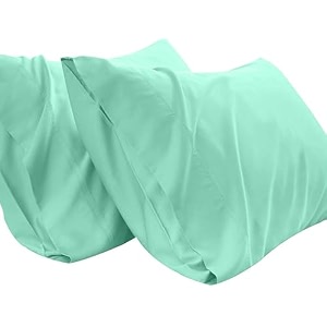pillow covers set of 2 100 cotton 750 tc pillowcases aqua blue king