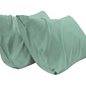 Pillow Covers Set of 2 100% Cotton 750 TC Pillowcases Sage King
