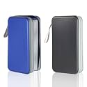 CD Case DVD Storage 2 Pack,100 Capacity DVD Cases Holder CD Storage Case Holders Plastic CD DVD Disc Case Storage Wallet Binder for Car Home Office Travel (Black&amp;Blue)