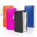 CD Case DVD Storage 4 Pack,100 Capacity DVD Cases Holder CD Storage Case Holders Plastic CD DVD Disc Case Storage Wallet Binder for Car Home Office Travel(4Colours)