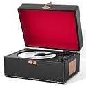 CD Player Portable Bluetooth, Black Retro CD Player for Home Music Player, Rechargeable Battery &amp; Built-in Speakers, with Led Display, Headphone Jack, USB &amp; AUX Playback, for Music Lovers(Black)