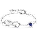 CDE 925 Sterling Silver Infinity Birthstone Bracelet Jewelry Gift for Women
