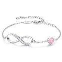 CDE 925 Sterling Silver Infinity Birthstone Bracelet Jewelry Gift for Women
