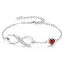 CDE 925 Sterling Silver Infinity Birthstone Bracelet Jewelry Gift for Women