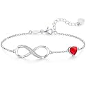 CDE 925 Sterling Silver Infinity Birthstone Bracelet Jewelry Gift for Women