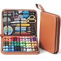Cebelo Large Sewing Kit for Adults: 2-Year Supply for Home Mending (Brown)