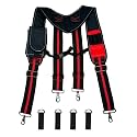 Cedriany Tool Belt Suspenders for Work Belt Suspenders Heavy Duty Padded with Attachment Loops for Men