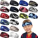Ceenna 18 Pcs Kids Sports Headbands Boys Girls Sweatband