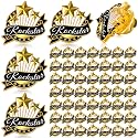 Ceenna 50 Pcs Employee of the Month Star Lapel Pins, Rock
