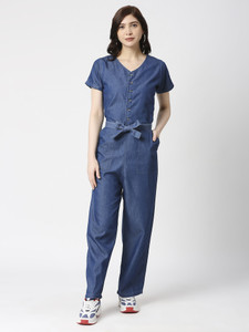 cefalu solid women jumpsuit
