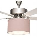 Ceiling Fan Light Fixture Decorative Replacement Shade, DIY Bundle, Fits 99% of Existing Fan Lights Kits (* YOU MUST CHECK FOR COMPATABILITY BEFORE PURCHASING *) Dusty Rose