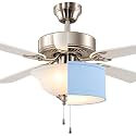 Ceiling Fan Light Fixture Decorative Replacement Shade, DIY Bundle, Fits 99% of Existing Fan Lights Kits (* YOU MUST CHECK FOR COMPATABILITY BEFORE PURCHASING *) Blue