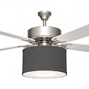 Ceiling Fan Light Fixture Decorative Replacement Shade, DIY Bundle, Fits 99% of Existing Fan Lights Kits (* YOU MUST CHECK FOR COMPATABILITY BEFORE PURCHASING *) Black